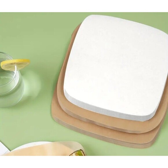 150 Sheets, Disposable Air Fryer Liners (8.66''), Greaseproof White Pape… - Picture 3 of 8
